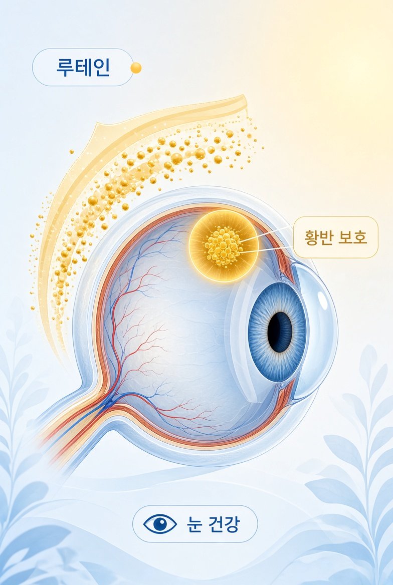 루테인 캡슐 클로즈업