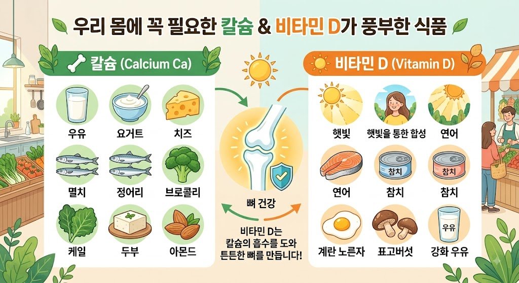 칼슘 비타민D 정제 클로즈업