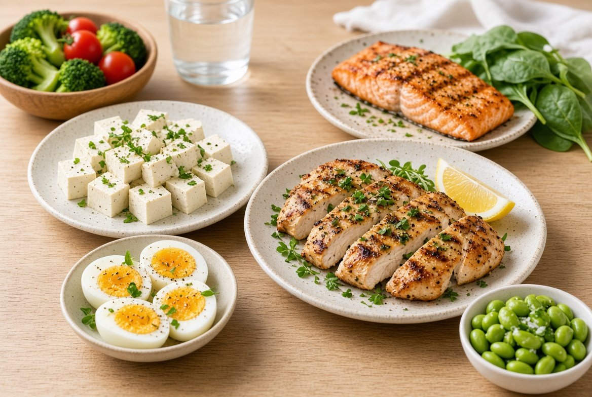 두부와 달걀 등 다양한 단백질 식품