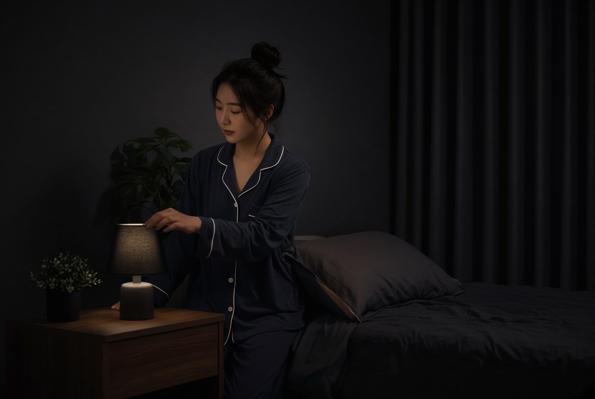 어두운 침실 조명