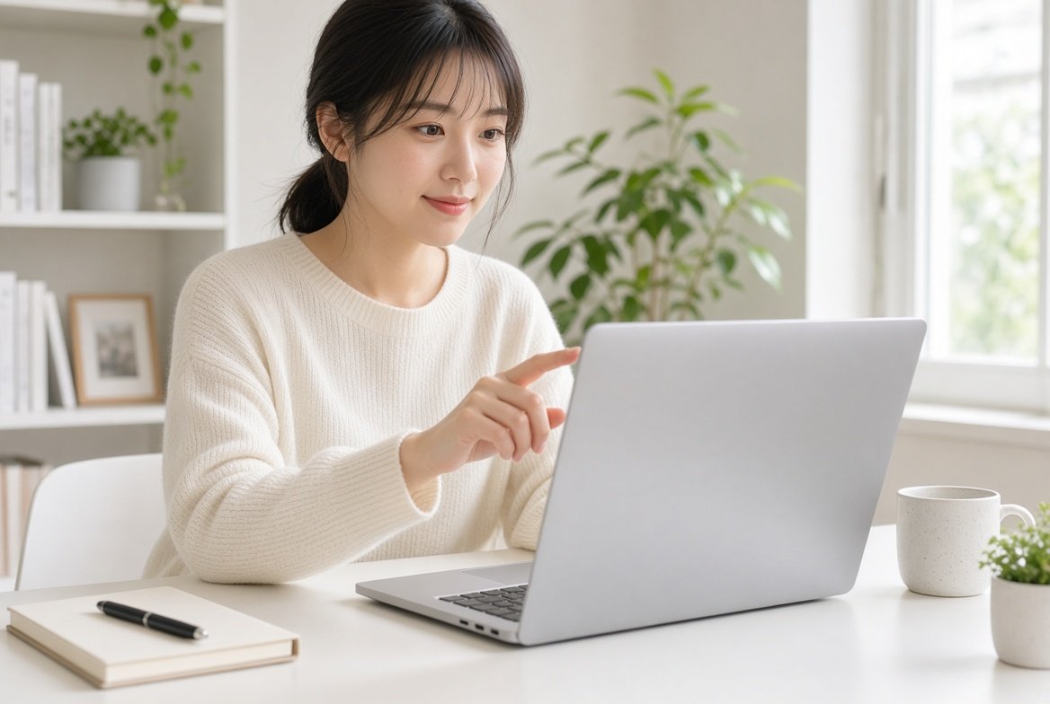 화면 밝기 조절하는 모습
